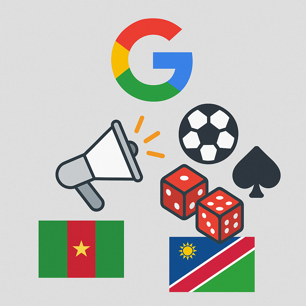 Google разрешит рекламу азартных игр и ставок в Камеруне и Намибии