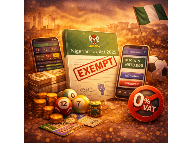 Нигерия отменяет НДС на азартные игры и лотереи с 2026 года