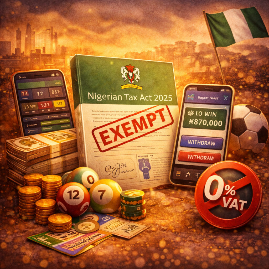 Нигерия отменяет НДС на азартные игры и лотереи с 2026 года