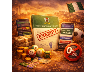 Нигерия отменяет НДС на азартные игры и лотереи с 2026 года