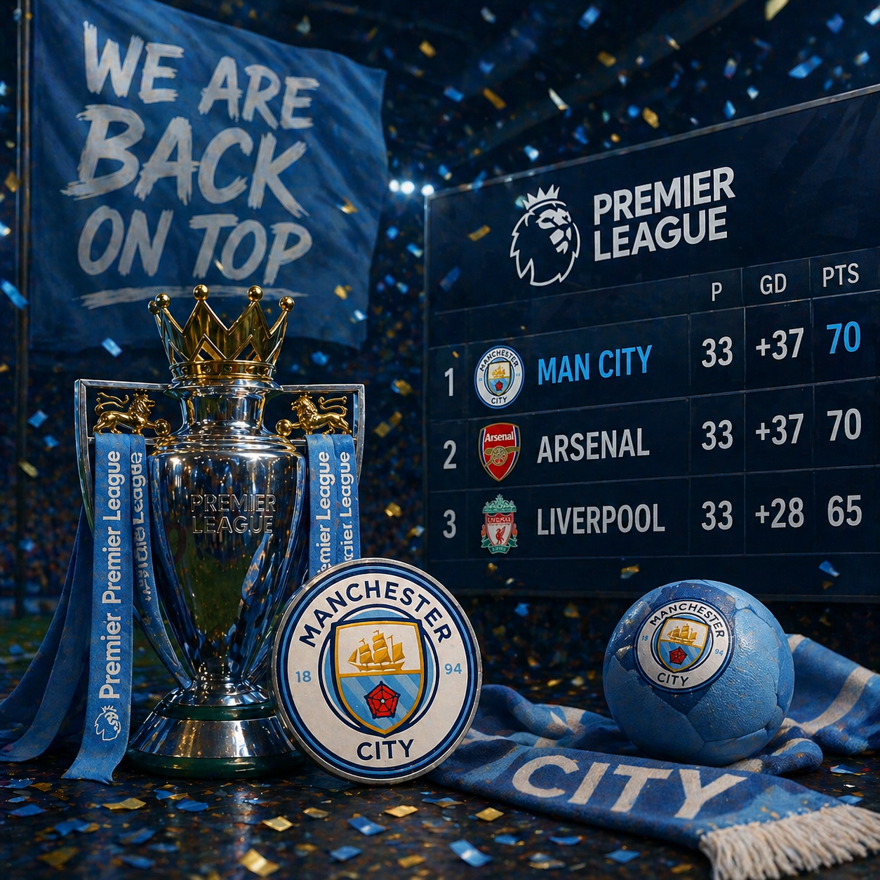 «Манчестер Сити» впервые с начала сезона вышел на первое место в АПЛ