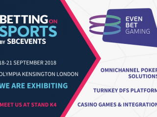 Бренд EvenBet Gaming представит свои последние разработки на выставке Betting on Sports 2018 в Лондоне