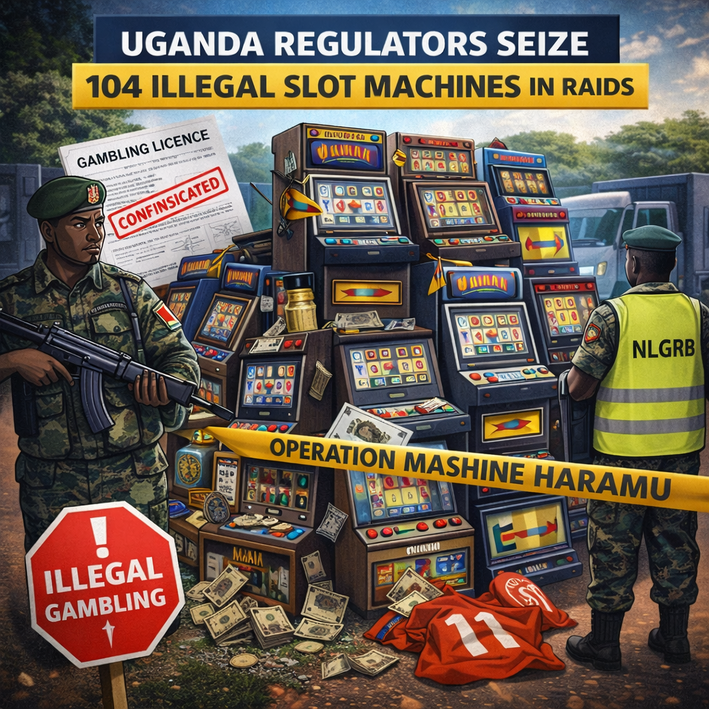 В Уганде изъяли 104 нелегальных игровых автомата в ходе рейдов