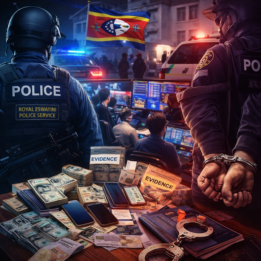 Эсватини расширяет расследование: ещё 50 иностранных граждан задержаны по делу о нелегальном онлайн-гемблинге
