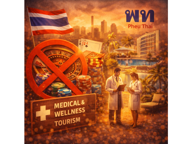 Pheu Thai отказывается от легализации казино и переходит к оздоровительному туризму в преддверии голосования в 2026 году